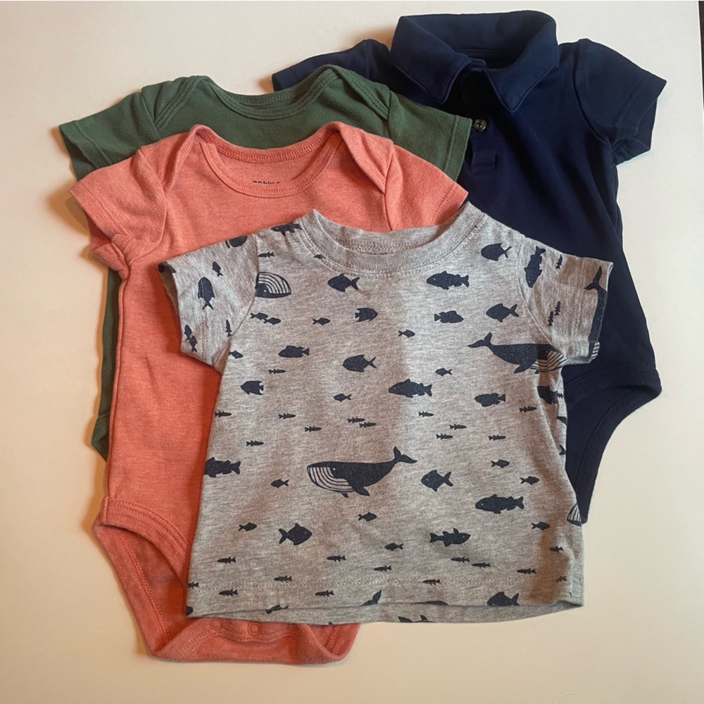 Carters Pekkle JOY summer baby boy shirt 4 pack